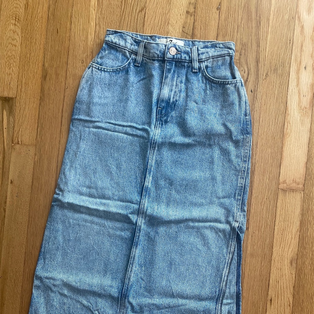 7 for all mankind denim skirt